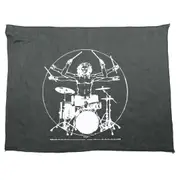 Leonardo Drummer Music White - Funny Novelty Soft Sport Microfiber Towel