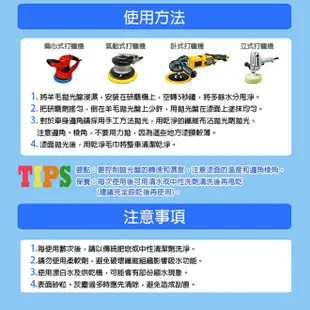 洗車俱樂部 超人氣 打蠟機專用 魔鬼沾黏扣式 5吋羊毛拋光盤 J-7003