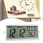 Multifunctional LCD Digital Wall Clock with Temperature and DIY Accessories