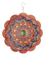 Mandala Wind Spinner, Vibrant Color Mandala 3D Wind Spinners for Yard and Gar...