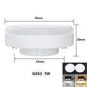 4pcs 1pcs LED Cabinet Light Bulb GX53 Replacement 7W Without Main Light PC Cover Down Light Ceiling Light Energy Saving 220-240V