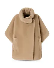 Pinko Comodino Faux Fur Cape