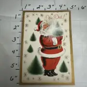 Vintage Merry Christmas Card Dad Father Man Santa Unique One Of A Kind