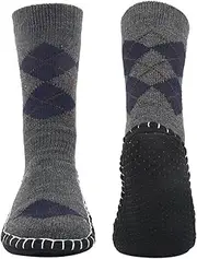 [Vihir] Men's Winter Knitted Non-Skid Home Warm Slipper Socks Indoor Floor Stocking House Shoes