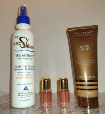 2 Mary Kay Daily Defense Complex 0.25, Vita Liberata Body Blur & Hask Pure Shine
