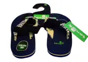 Boys Navy & White Flip-Flops by Sanuk size 7/8