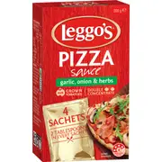 Leggo's Pizza Sauce Double Concentrate Garlic Onion & Herbs Sachet 50g x 4 pack