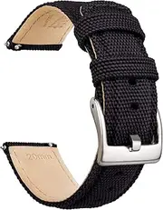 [Ritche] Sailcloth Watch Band Quick Release Watch Strap Compatible with Samsung Galaxy Watch 6 Band Classic 43mm 47mm 40mm 44mmTimex / Seiko / Fossil / Citizen Watch Bands for Men Women, Valentine's day