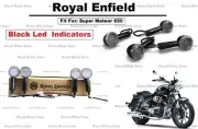 Black LED Indicators For Super Meteor 650 Royal Enfield