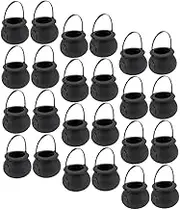 CRILSTYLEO 24pcs Candy Bucket Buckets Portable Candy Basket Halloween Treats Basket Halloween Containers Pp Black