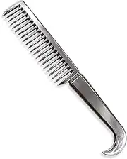 Aluminum Alloy Horse Comb Mane and Tail Comb Horse Grooming Tool Livestock Comb for Removing Loose Undercoat Knots
