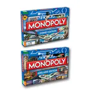 2PK Monopoly Kids/Family Board Game 8y+ Australian Adelaide & Sydney Edition