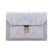Multi-Purpose Felt Button Laptop Inner Bag For 15.4 Inch Laptop(Grey)