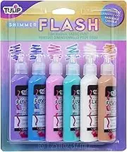 Tulip 17581 Dimensional Metallic Fabric Paint, 6-Pack (Shimmer Flash)