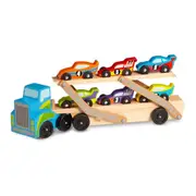 Melissa & Doug Jumbo Race-Car Carrier Kids/Childrens Interactive Toy 3+