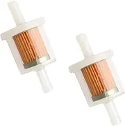 Alriedy Pack of 2 Universal Fuel Filters 8 mm - High Density Petrol Filter for Motorcycle, Lawn Mower, Scooter, Moped, Car & Car, Transparent Reusable Filter with Robust Construction