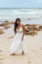 [PUP4] Kiran Maxi Dress - White XS White