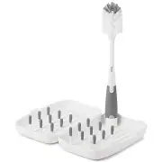 On-The-Go Drying Rack with Bottle Brush - Grey