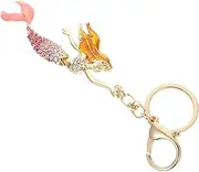 [ROMISBABA] Adorable Mermaid Metal Pendant Keychain Lovely Bag Accessory for Women Unique Ocean Inspired Design Lightweight and Durable for Handbags Keys
