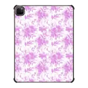 iPad Pro 12.9-inch (5th/6th gen) iPad Impact Case Watercolor bright pink white abstract floral pattern