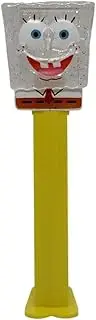 SpongeBob PEZ Dispenser - Clear Crystal Sponge Bob Squarepants PEZ Candy Dispenser With 2 EXTRA Candy Refills | SpongeBob Party Favors, Grab Bags