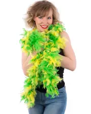 80g Dark & Light Green Feather Boa