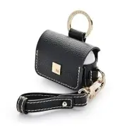 Galaxy Buds 3 & Buds 3 Pro Togo Ring Leather Case, Luxurious Togo Leather Black