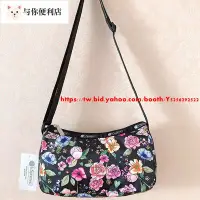 在飛比找Yahoo!奇摩拍賣優惠-Lesportsac 黑底月光花園 2780 肩背斜背休閒包