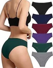 [Levao] Women's Cotton Underwear, Women's Briefs, Cotton Women's Briefs, Soft Hipster, Breathable Panties, High Cut, Multi-Pack, S-XXL