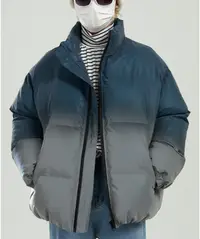在飛比找樂天市場購物網優惠-FINDSENSE X 男漸變棉衣男加厚外套3M反光棉服男外