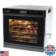 Mreelia Food Dehydrator, 8 Stainless Steel Trays, Dryer for Jerky, Dog Treats