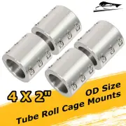 4 Steel tube clamps bolt on universal roll cage light bar mount tube weld on
