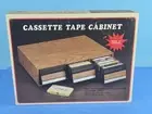 Vintage Woodgrain Audio Cassette Cabinet 42 Tapes K-Mart • NEW SEALED FREE SHIP!
