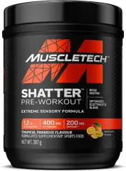 Muscletech Shatter Pre-Workout, Tropical Paradise Flavour, 387G