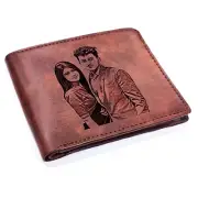 GFTBX Customized Wallets for Men - RFID Safe Personalized Photo Wallet, Man Made