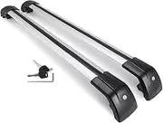 2PCS Cross Bar Compatible for Subaru Forester 2025 Sport/Touring Roof Rail Rack Lockable Cargo Carrier Crossbars Kayak Bar Baggage(Black with Silver)