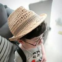 在飛比找樂天市場購物網優惠-PS Mall 【B016】男童女童遮陽帽出遊帽超時尚鏤空兒
