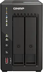 QNAP 2-Bay Intel Celeron J6412 4C 2.0 GHz Processor 8GB RAM NAS System
