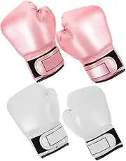 NULYLU 2 Pairs Boxing Gloves Pearlescent Solid Color Sparring Mitts for Training Play Thickened Kickboxing Gloves for Boxing Thai Sports