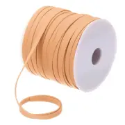 1/4 Inch Double Fold Bias Tape Continuous Bulk Bias Tape (Light Orange 55 Yards)