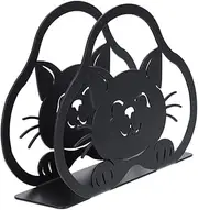 [CATIEBYE] 1Pc Artistic Cat Napkin Holder Table Tissue Box for Home Decor Adorable Design for Living Bedroom and Restaurant Black Finish Present for Cat Lovers