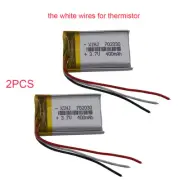 2pcs 3.7V 400 mAh 702030 Li Battery Thermistor For GPS DashCam Bluetooth Speaker