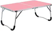KMLP Rubber Mat Adjustable Portable Laptop Table Folding Stand Computer Reading Desk Bed Tray (Color : Pink)