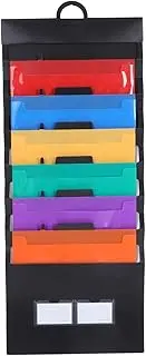 WEKAMOS Folder Office Wall Organizer Wall Mail Organizer Wall Document Holder Mail Organizer Wall Mounted File Wall Organizer Hanging File Holder Plastic Black