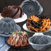 8 Pack Silicone Bunte Cake Bread Loaf Pans