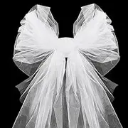 Organza Tulle Fabric Rolls 10m White Tulle Fabric Roll, Crystal Organza Fabric Spool Tulle Ribbon, Ideal for DIY Handmade Birthday Party Wedding Decorations Christmas Craft Supplies