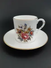 Royal Worcester Bournemouth fine bone china coffee cup and saucer.
