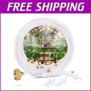 Quick-Install Outdoor Misting System with 26 Brass Nozzles - 92FT Cooling Power
