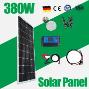 380W Solar Panel Complete Kit Mono 12V Caravan Boat Camping Portable Power Home