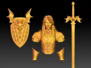 Vampire Ceremonial 3D printed figure kit for Mythic Legions 2.0 figures